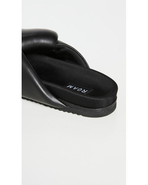 Roam Black Foldy Puffy Slides