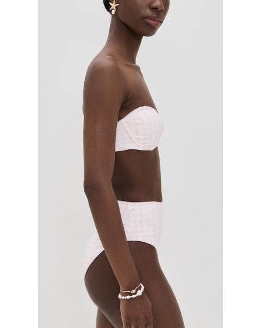 LoveShackFancy Brown Zofia Bikini Set