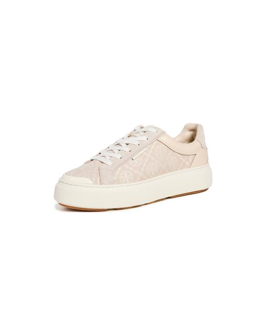 Tory Burch White T Monogram Ladybug Sneakers