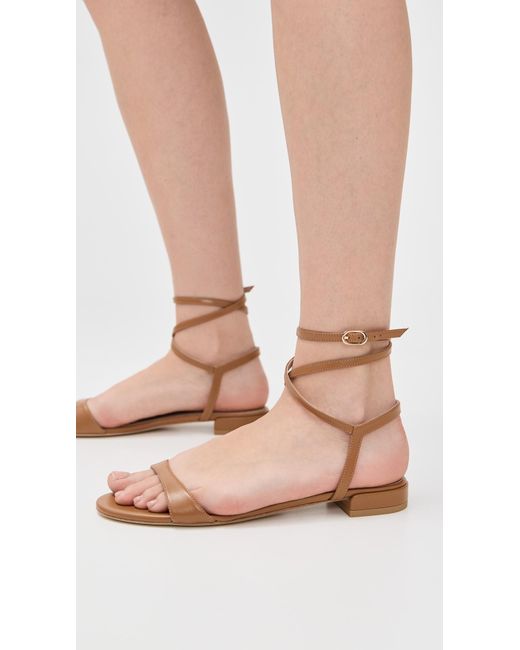 Stuart Weitzman Black Nudist Wrap Sandals