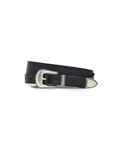 Andersons Black Western Leather Belt for men
