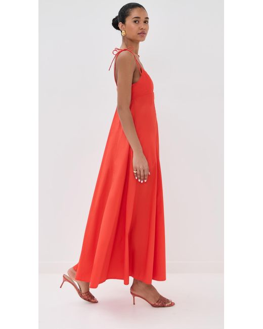 Rosie Assoulin Red High Garden Maxi Dress