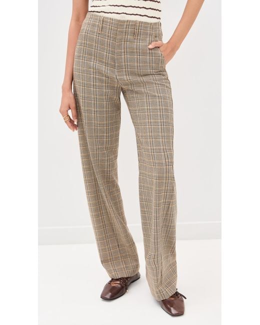 Rag & Bone Natural Shea Plaid Pants