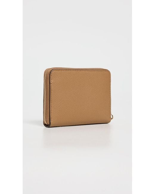 Tory Burch White Romy Medium Zip Around Wallet