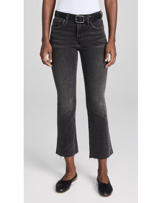 Madewell Black Kickout Crop Jeans