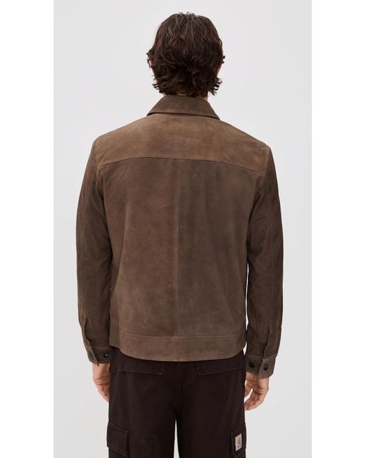 Rag & Bone Brown Suede Trucker Jacket for men
