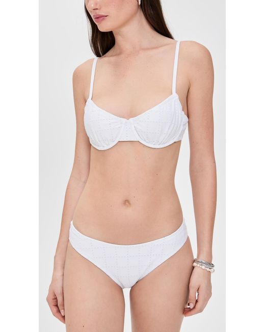 Solid & Striped White The Eva Bikini Bottoms