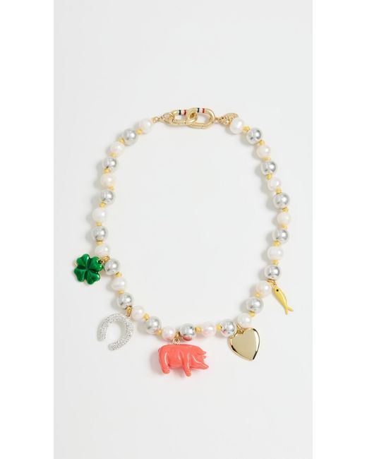 Clare V. White Bonne Chance Necklace