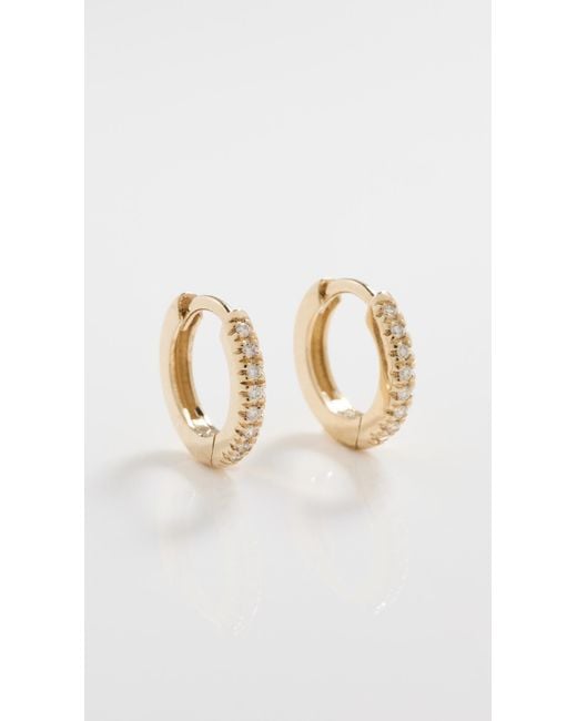 ISA GRUTMAN Multicolor Mini Diamond Huggie Hoops