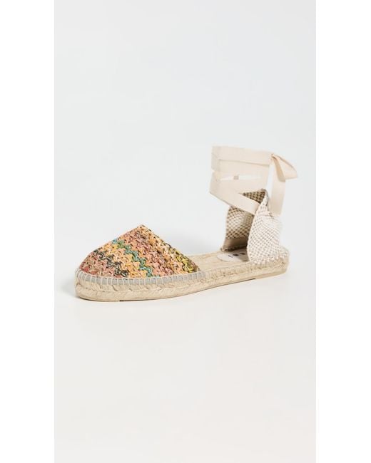 Manebí White Flat Valenciana Espadrilles