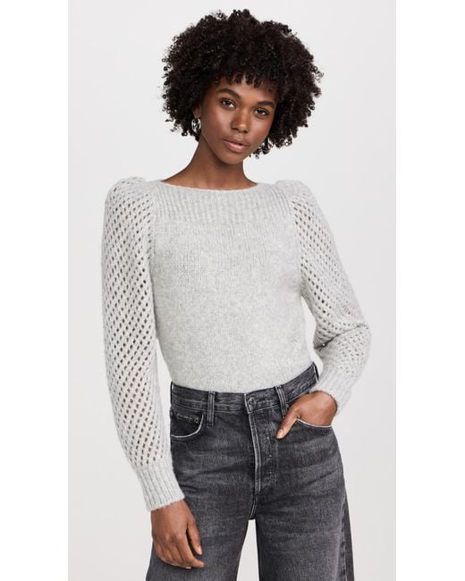 LoveShackFancy White Alpaca Rosie Pullover