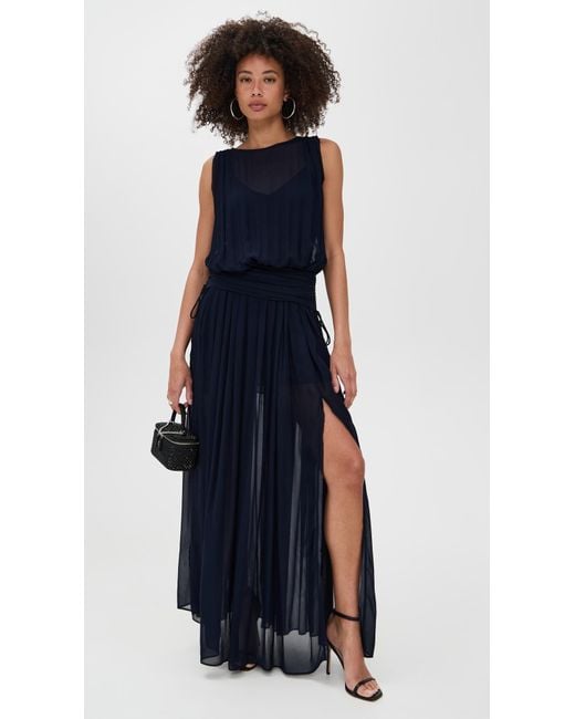 maggy london asymmetric dress ASYMMETRICAL MIDI DRESS NAVY BLAZER / Standard / 18 main image 1