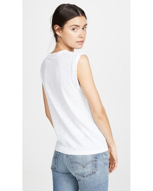 Veronica Beard White Dree Muscle Tee