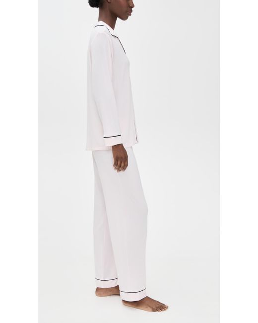 Eberjey White Gisele Long Pajama Set