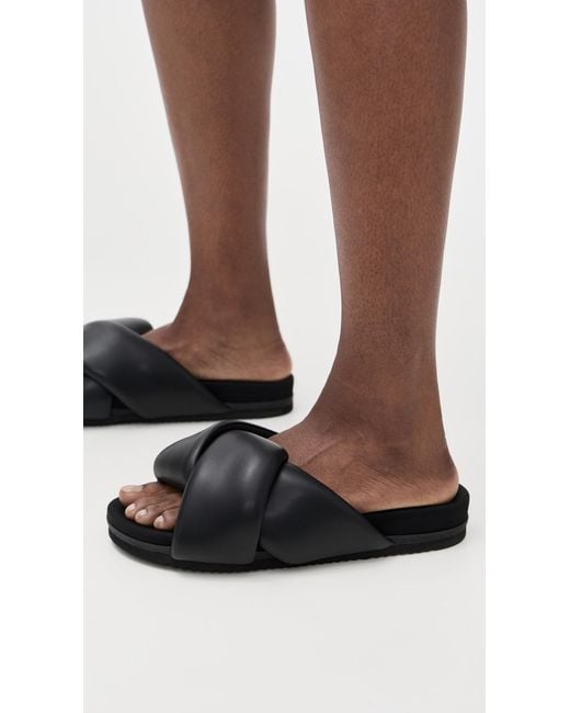Roam Black Foldy Puffy Slides