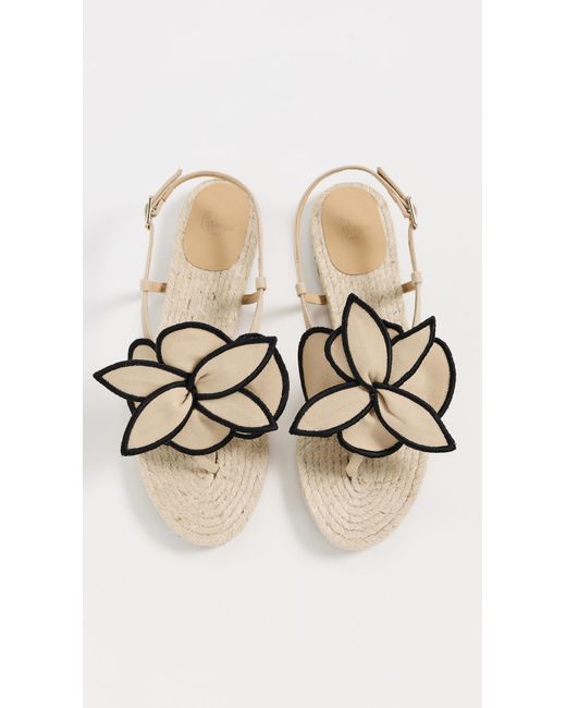 サンダル・ミュール CASTANER Women Sandals 217754028 White CASTAÑER SANDALS WEDGE SANDALS BROMELIA LIGHT GOLD WOMEN'S
