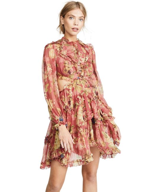 knee length dresses for ladies Zimmermann // Lace Button Up Cassia Dress – VSP Consignment