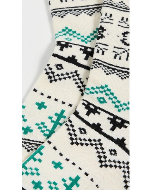 Stems White Heidi Crew Socks