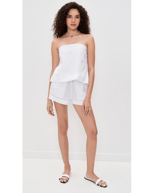 LSPACE White Lia Shorts
