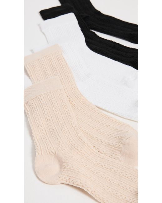Stems Black Delicate Knit Socks