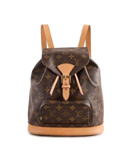 What Goes Around Comes Around Brown Louis Vuitton Monogram Montsouris Mm Backpack