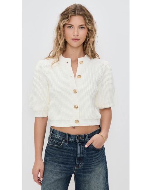 Ba&sh White Grance Cardigan