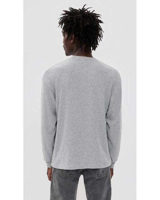 Asher Gray Elio Heather Brushed Fine Sweater Tee for men