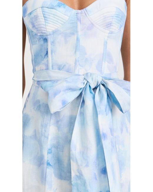 Bardot Blue Vibrant Tie Dye Midi Dress