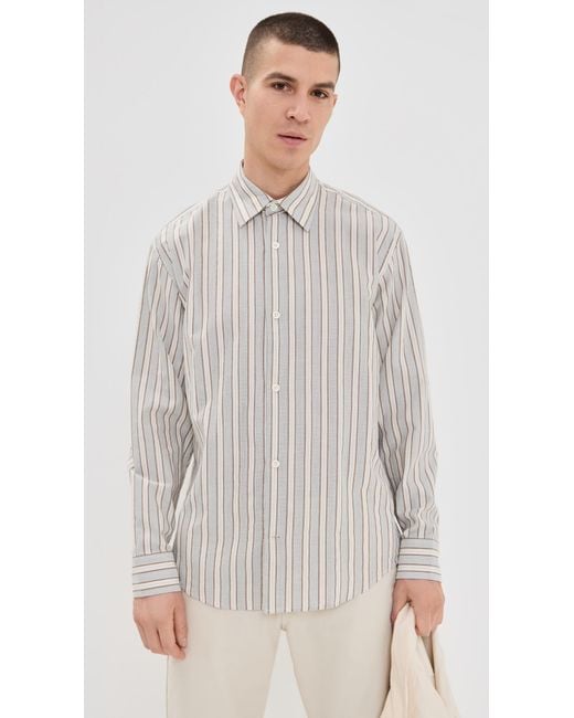 NN07 Multicolor Freddy Striped Button Down for men