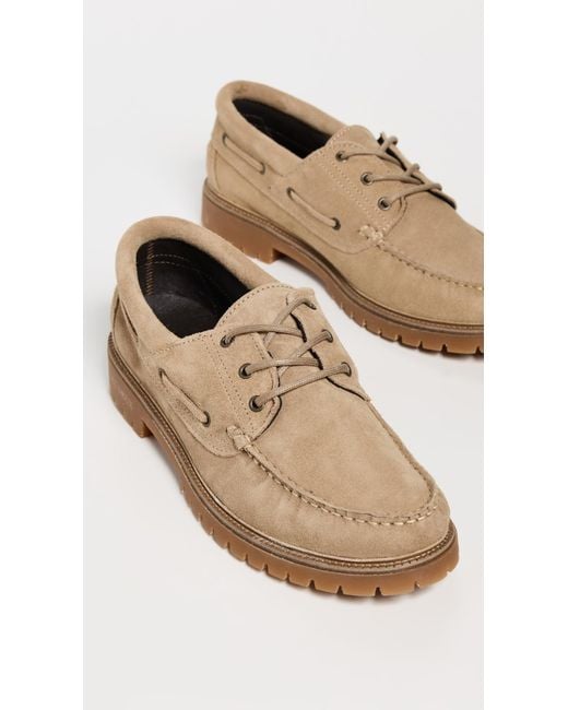 Les Deux White Taylor Suede Boat Shoes for men
