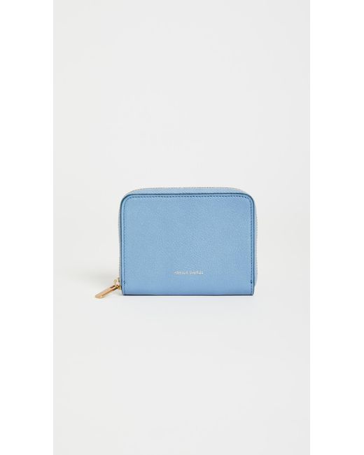 Mansur Gavriel Blue Compact Zip Wallet