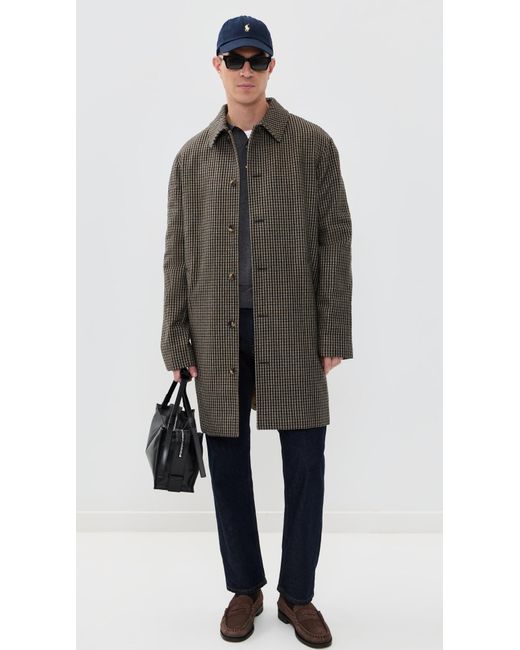 A.P.C. Black A. P.C. Mac Paul Overcoat for men