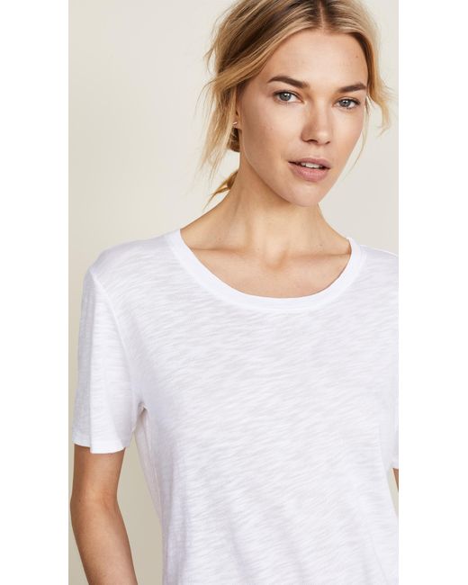 Splendid White Slub Crew Tee