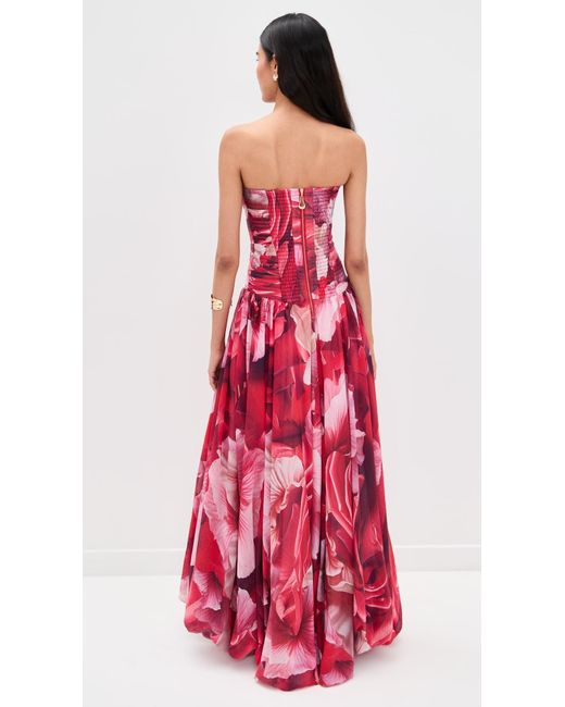 Aje. Red Flora Gown