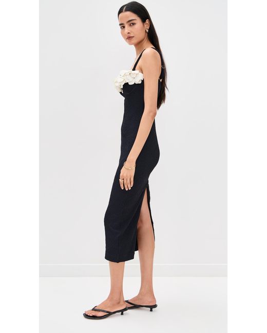 PATBO Blue Breeze Jacquard Colorblock Midi Dress