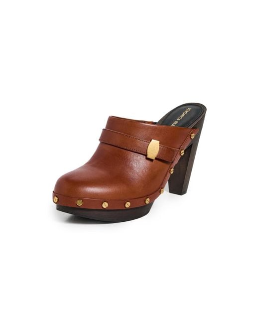 Veronica Beard Brown Giana Clogs