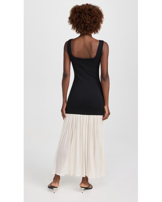 Pixie Market Black Gia Chiffon Hem Tank Dress