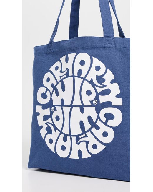 Carhartt Blue Canvas Graphic Tote for men