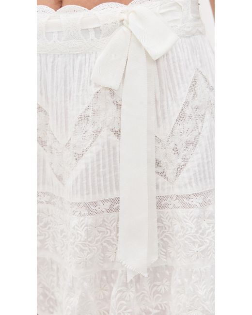 LoveShackFancy White Nerina Skirt
