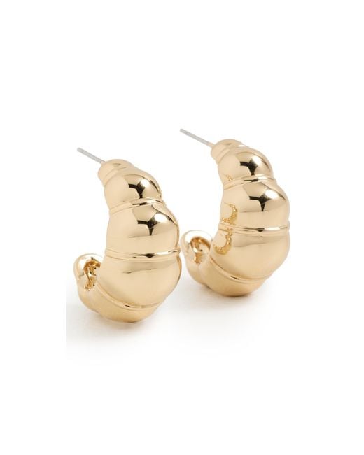 Lelet Natural Glossy Croissant Hoop Earrings