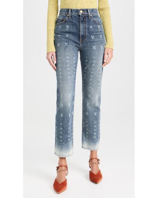 Ulla Johnson Blue The Cropped Agnes Jeans