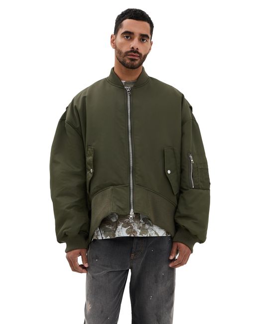 J.W. Anderson Black Oversized Curved Hem Bomber Jacket for men