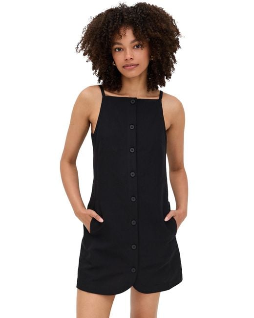 ALIGNE Ozzy Linen Mini Dress in Black | Lyst Canada