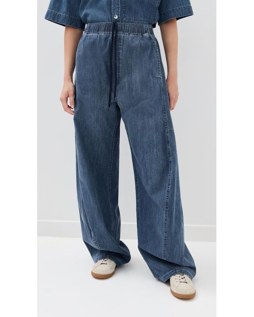 Tibi Blue Summer Denim Winslow Pants