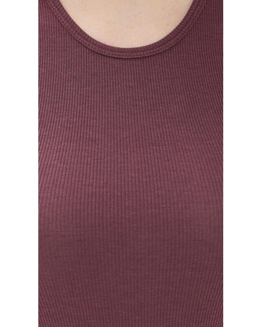 Tibi Purple Circular Fine Rib T Tank