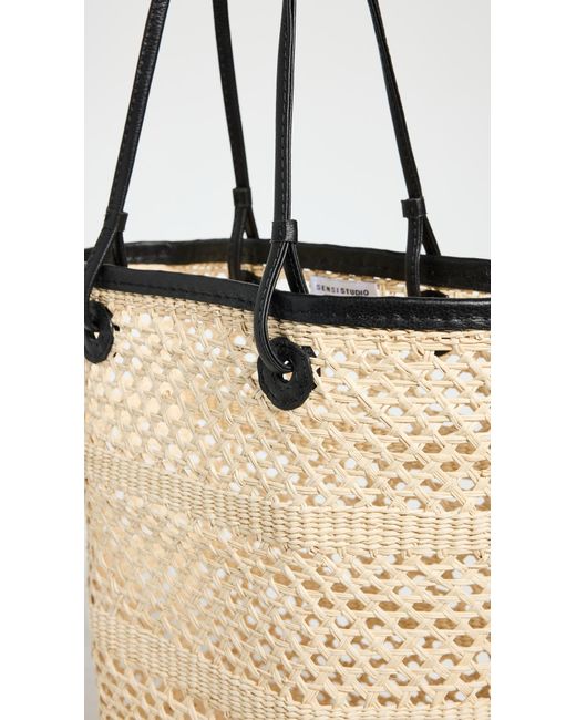 Sensi Studio Natural Open Weave Tote Bag