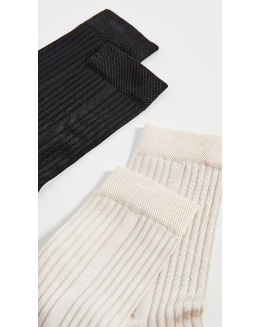 Stems Black Classic Rib Socks 2 Pack