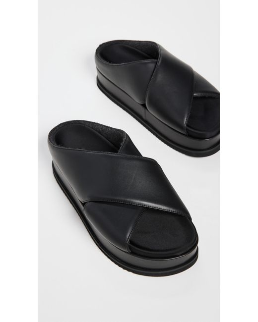 Roam Black Cross Stack Slides