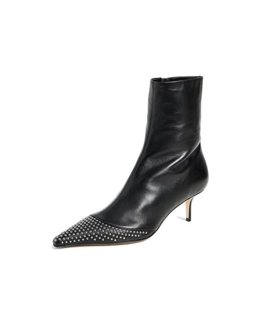 Aeyde Black Roe Mini Studs Heels