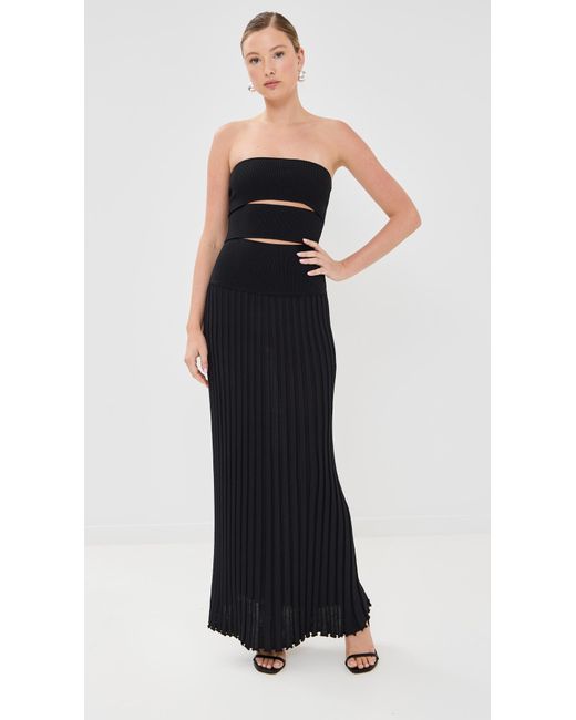 Christopher Esber Black Slash Strapless Dress
